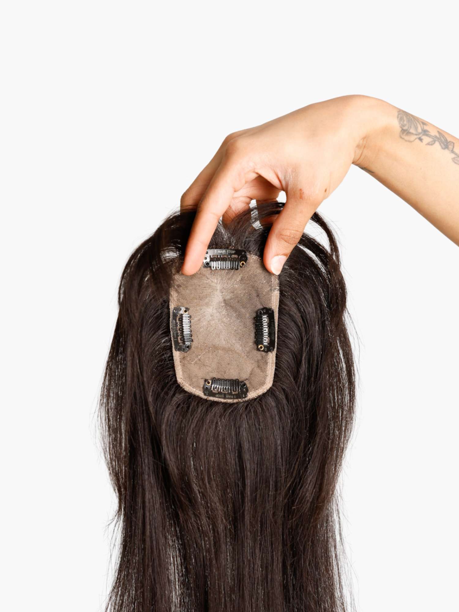 2.5x4" Silk Hair Topper With Bangs - Image 3
