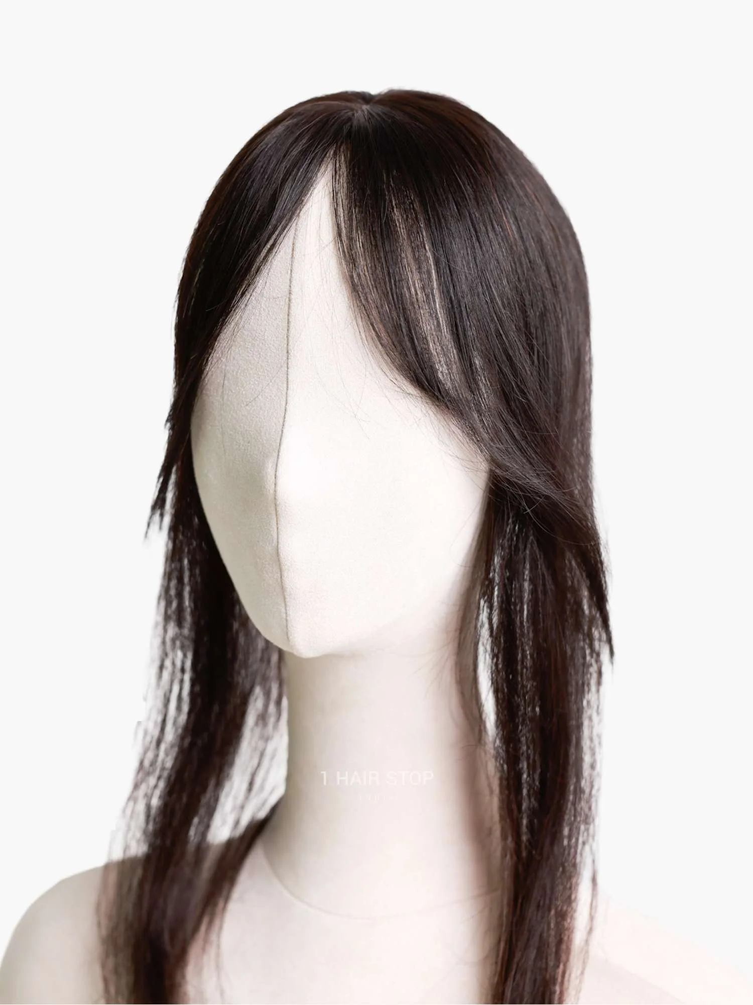 2.5x4" Silk Hair Topper With Bangs - Image 9