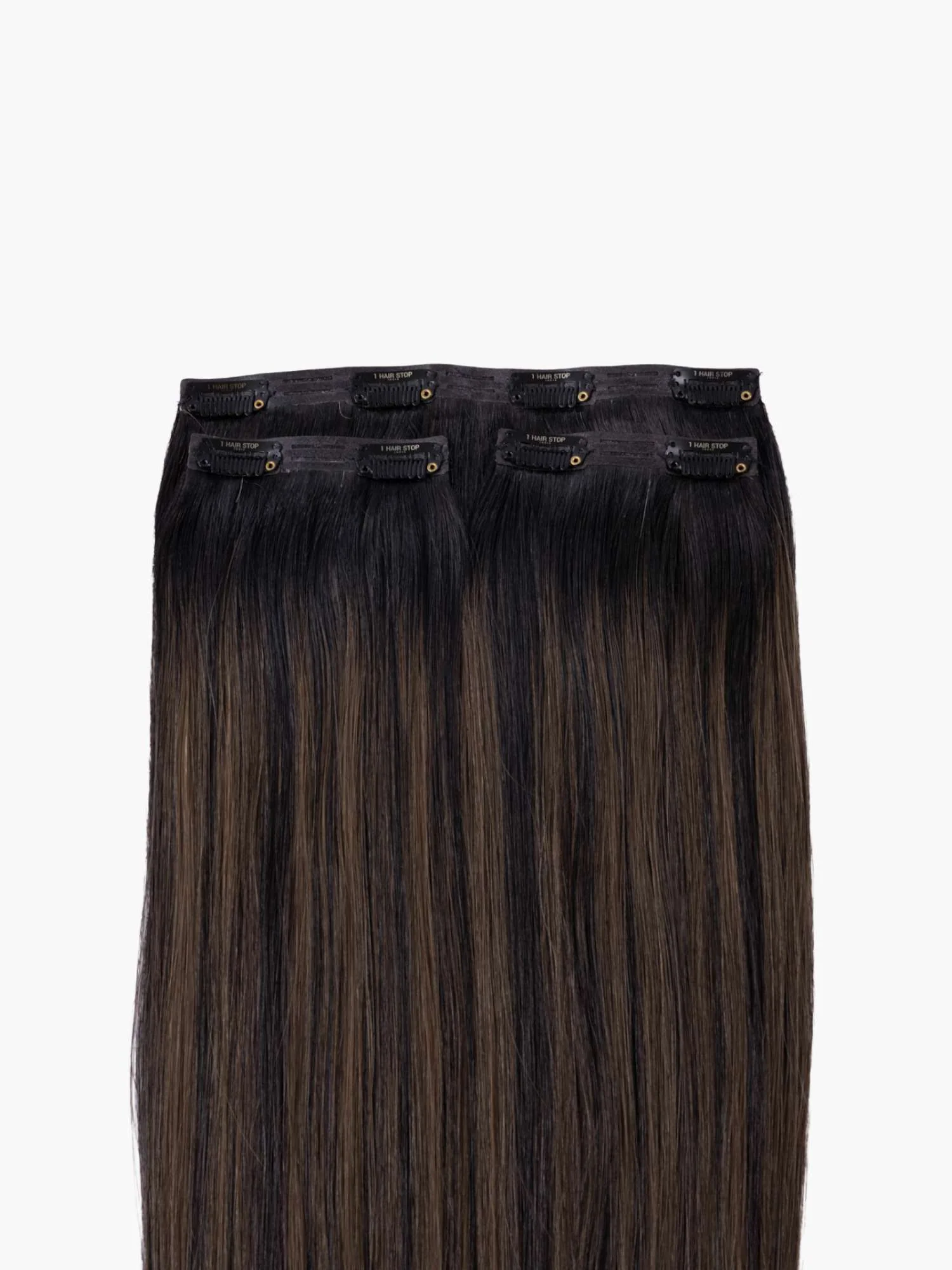 Ash Brown Balayage - Seamless 3 Set Clip-in Extensions - Image 6