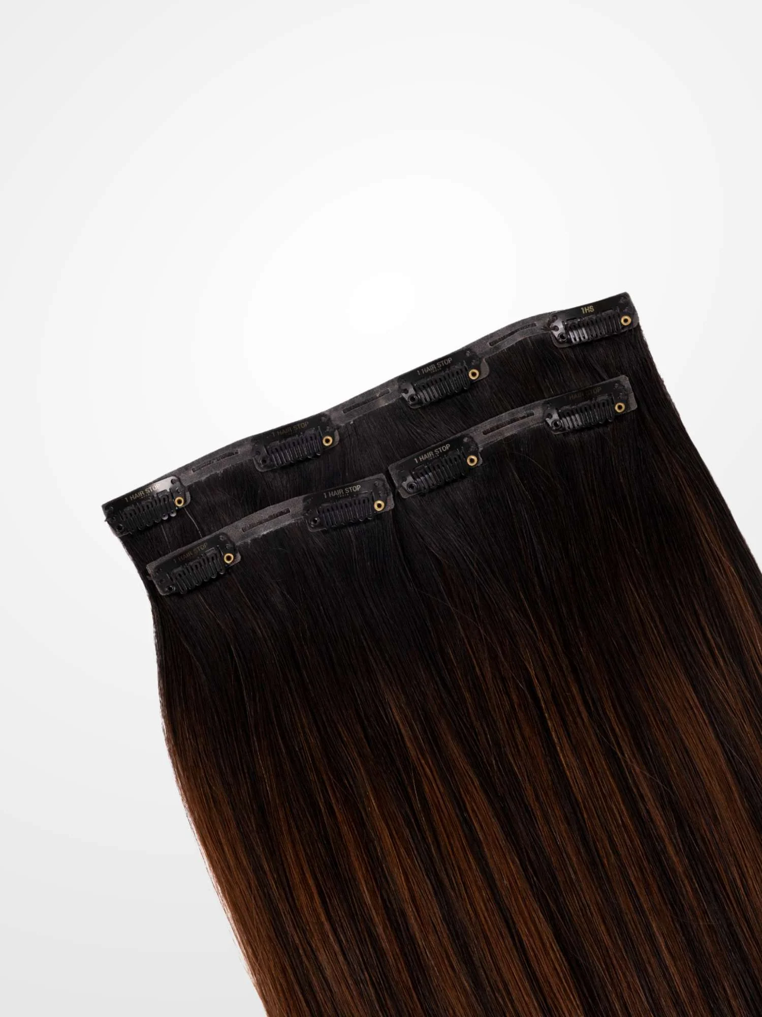 Caramel Brown Balayage - Seamless 3 Set Clip-in Extensions - Image 3