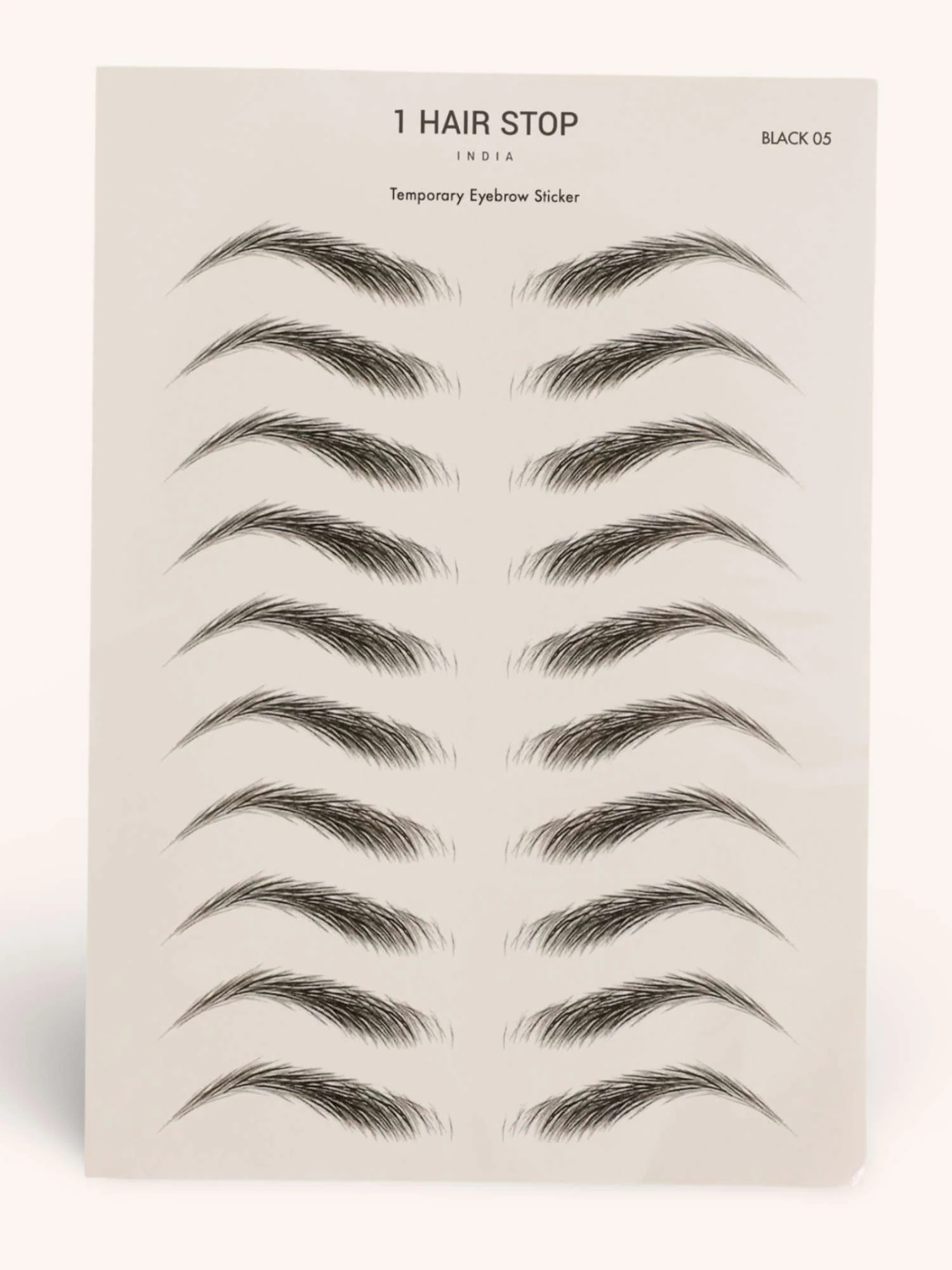 Temporary Eyebrow Sticker - Arched (Black 05) - Image 6